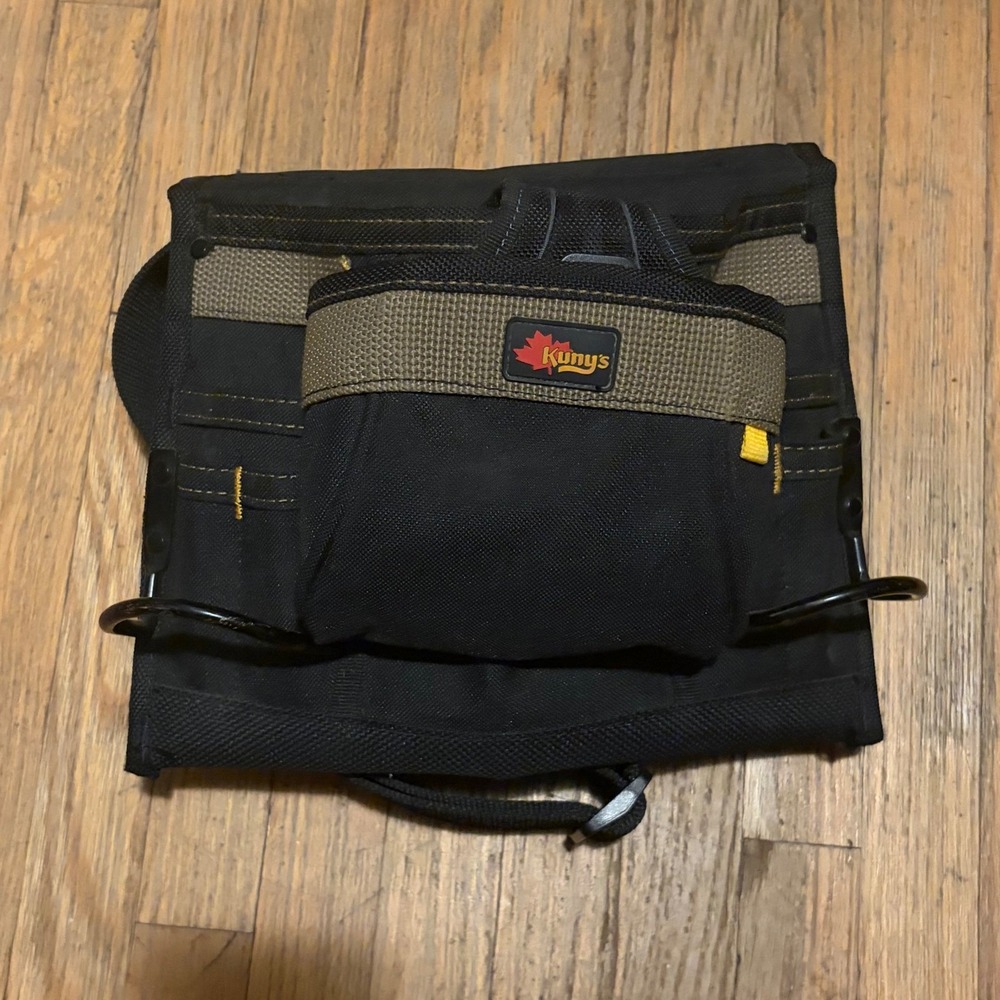 Kuny's Padded Tool Apron Work Belt Utility Pouch Carpenter Tradesman Black